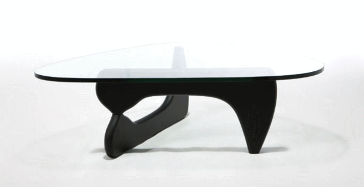 イサム・ノグチがデザインしたコーヒーテーブルIN50（脚：アッシュブラック塗装）