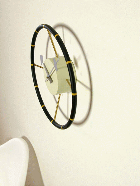 ジョージ・ネルソンがデザインしたステアリングホイール・クロック（Steering Wheel Clock）のディテール