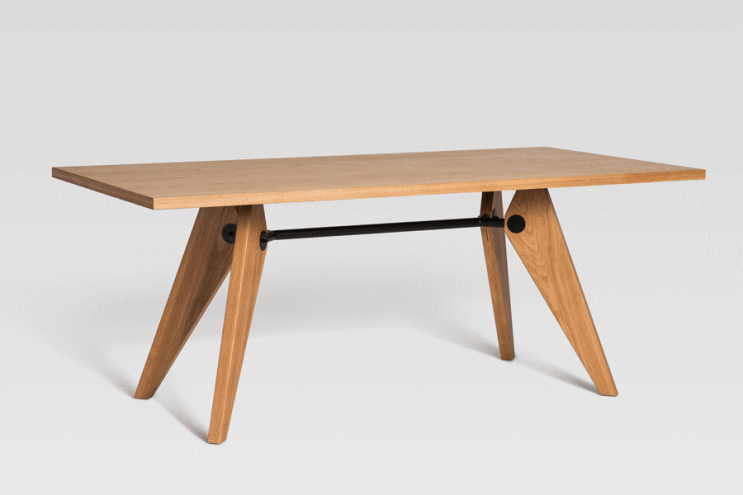 ジャン・ブルーヴェがデザインしたソルベイテーブルW1800（ホワイトオーク）