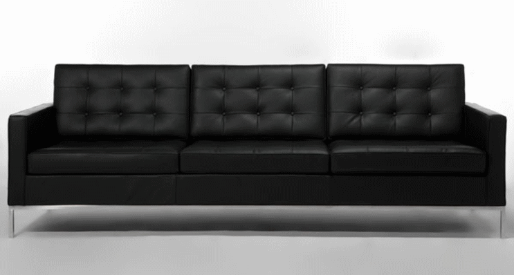フローレンス・ノールがデザインした1207ラウンジ3人掛けソファの正面